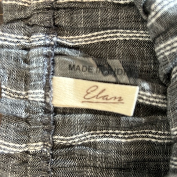 Elan peasant blouse grey/white size large - Picture 5 of 7